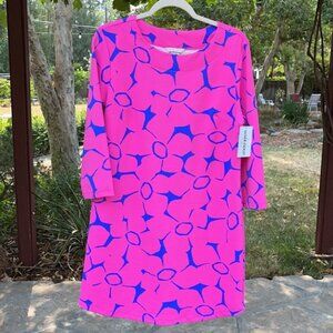 🌺 MAHI GOLD; NWT Hinckley Blossom Pink Dress, Size Small